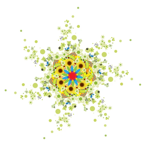 Arabesque floral pour votre design — Image vectorielle