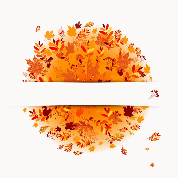Autumn banner with place for your text — Stock Vector