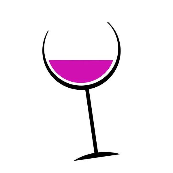 Copa de vino abstracta para su diseño — Vector de stock