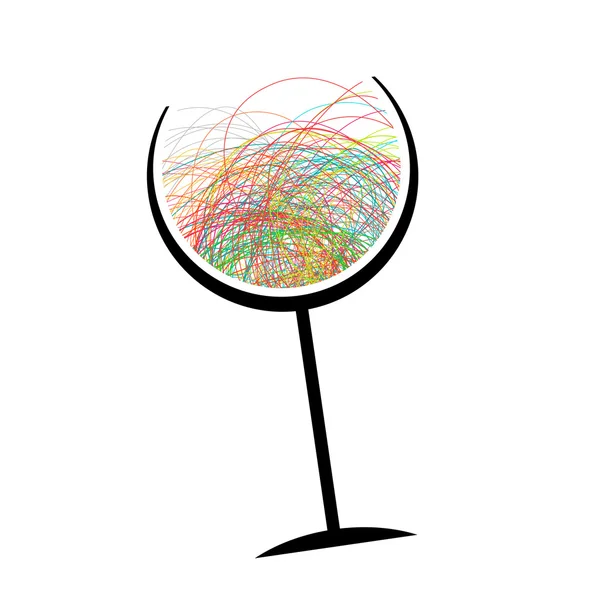 Bicchiere di vino astratto per il vostro disegno — Vettoriale Stock