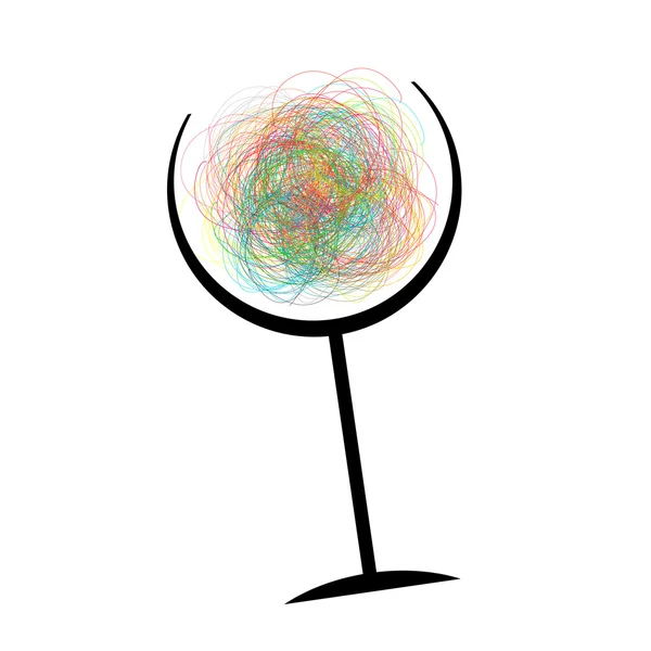 Abstraktní sklenice na víno pro návrh — Stockový vektor