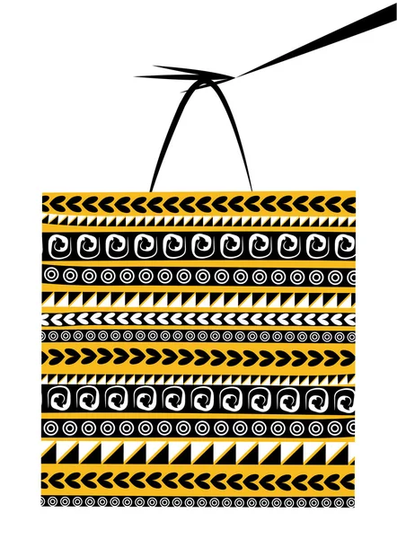 あなたの設計のための装飾のショッピング バッグ — ストックベクタ