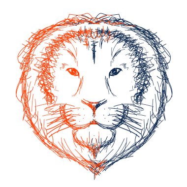Sketch of lion clipart