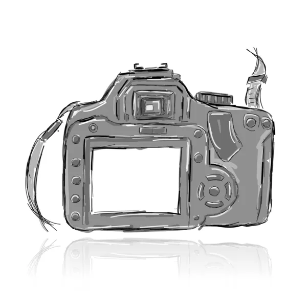 Σκίτσο της φωτογραφικής μηχανής για το σχέδιό σας — Διανυσματικό Αρχείο