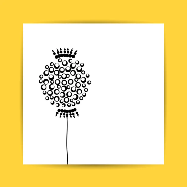 Königlicher Löwenzahn, Postkarte für Ihr Design — Stockvektor