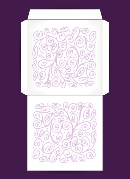 Design de envelope com ornamento abstrato — Vetor de Stock