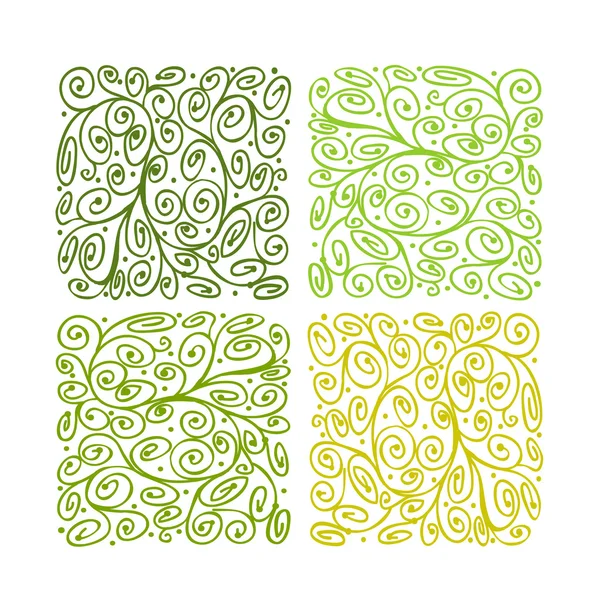 Абстрактний зелений орнамент для вашого дизайну — стоковий вектор