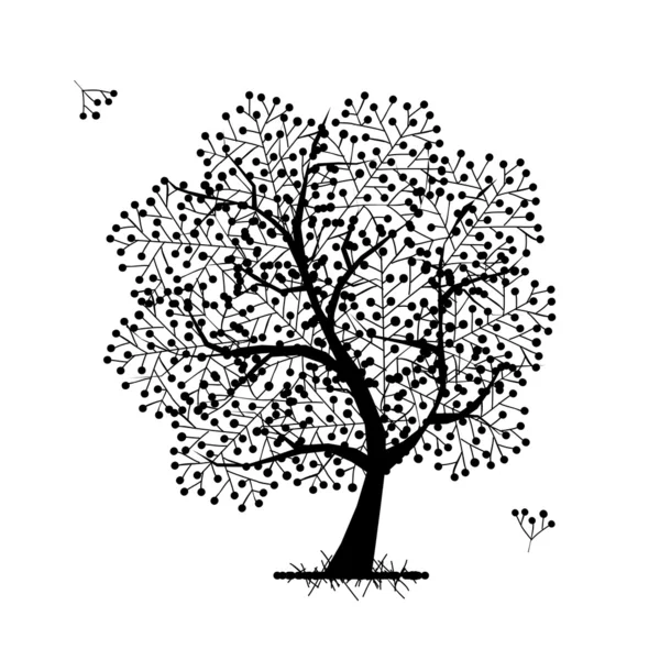 あなたの設計のための抽象的な木 — ストックベクタ