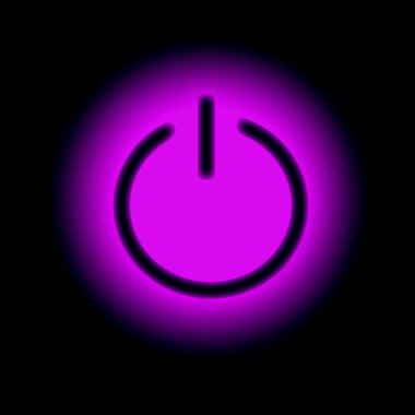 Power button against black background clipart