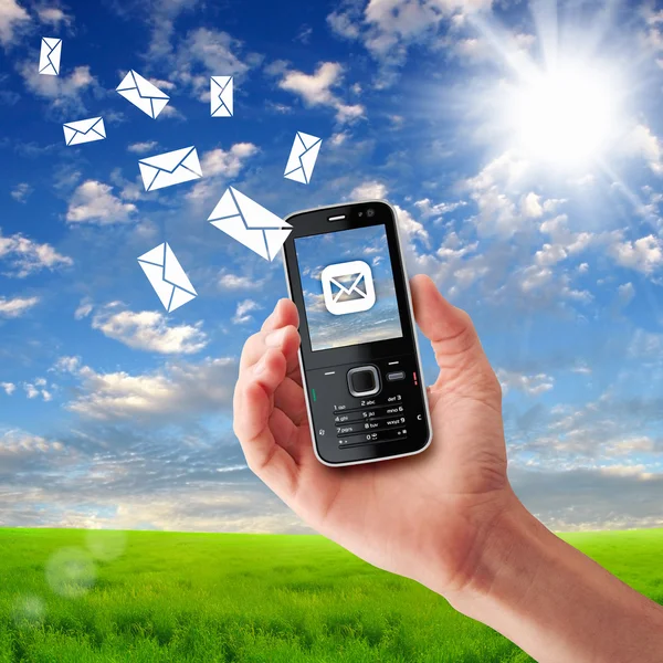 Mobile phone communication — Stock Photo, Image