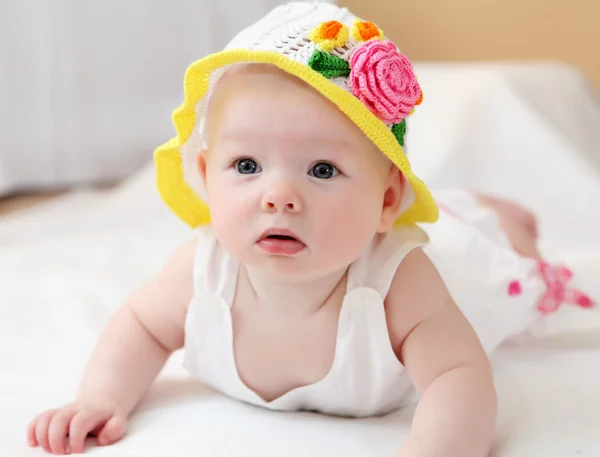 Χαριτωμένο μωρό στο καπέλο — Φωτογραφία Αρχείου