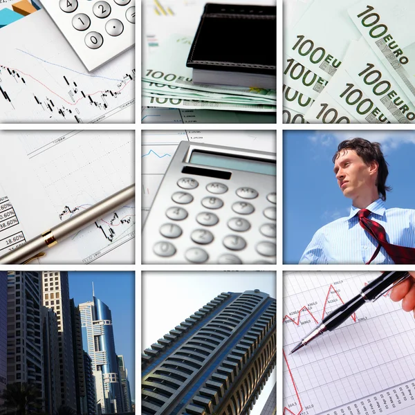 金融和商业图表和图形 — 图库照片