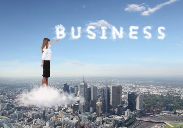 Collage sobre el tema de negocios — Foto de Stock
