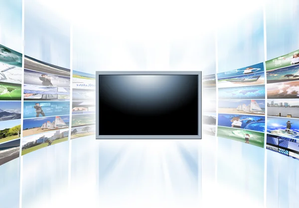 Telewizor z płaskim ekranem — Zdjęcie stockowe