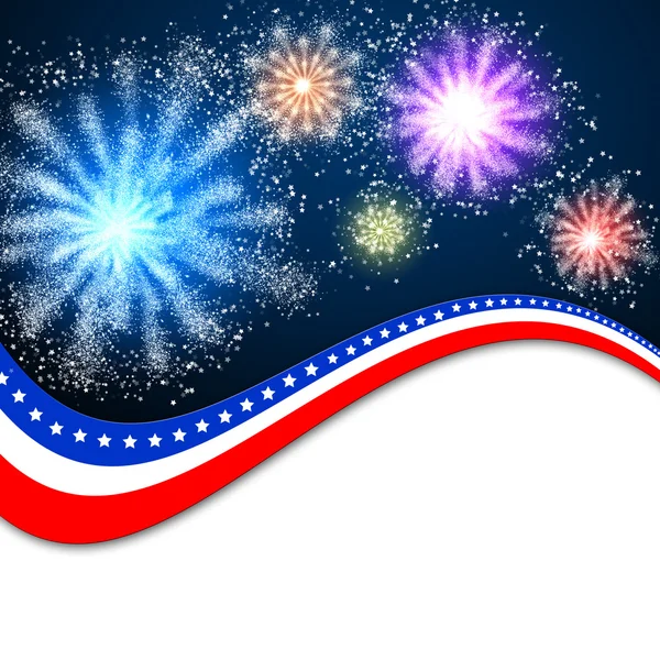 White blank background and fireworks — Stock Photo, Image