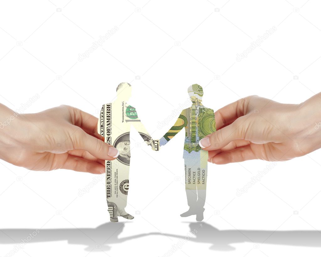 Two business shaking hands