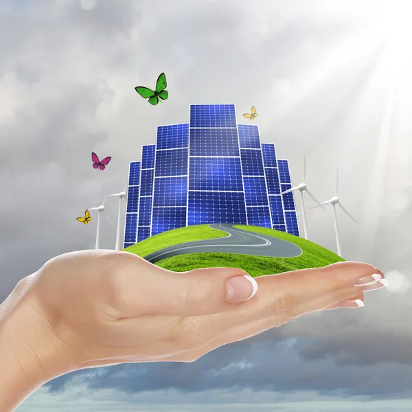 Ecologie en veilige energie — Stockfoto