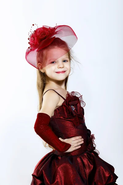 Kislány gyönyörű ruha — Stock Fotó