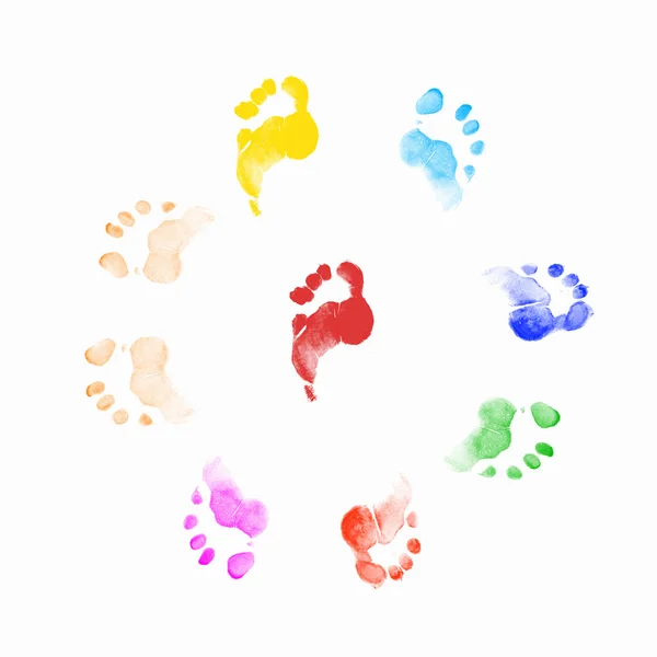 Prints of human feet — Stock Photo, Image