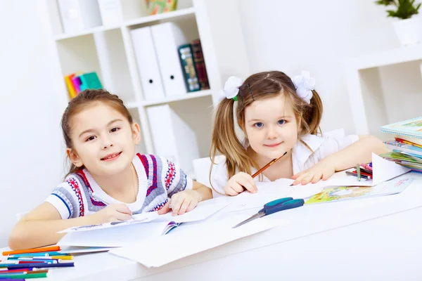 Little girl and study — Stock Photo, Image
