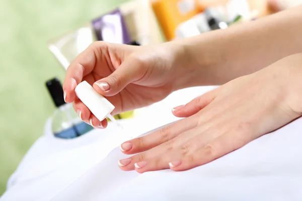 stock image Female hands and manicure related objects