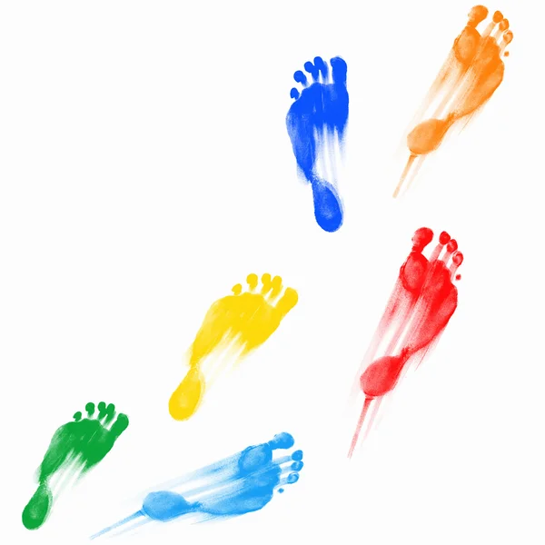 Empreintes des pieds humains — Photo