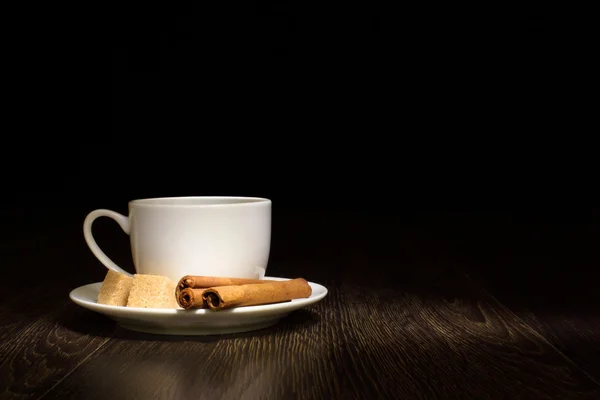 stock image Coffee beans and white cup