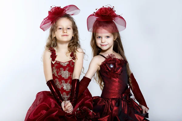 Bambine in bel vestito — Foto Stock