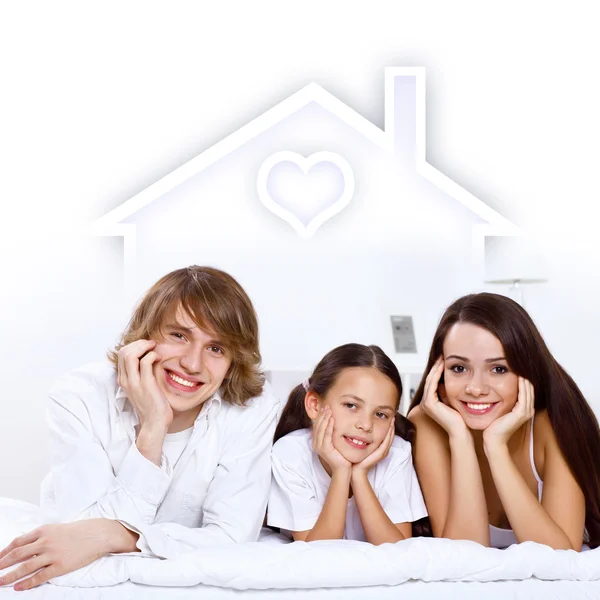 Dreams of young family — Stock Photo, Image
