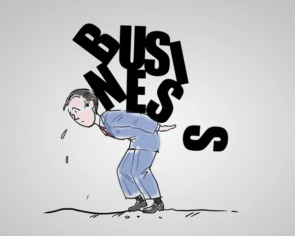 Dibujo de hombre de negocios con letras — Foto de Stock