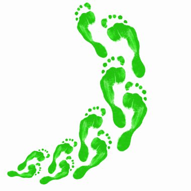 Prints of human feet clipart