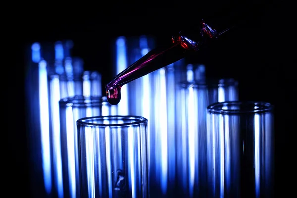 Tubos químicos de vidro — Fotografia de Stock