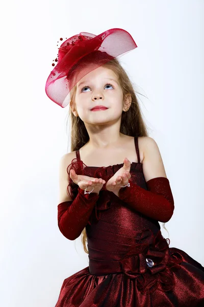 Bambina in bel vestito — Foto Stock