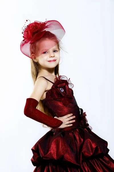 Dziewczynka w piękną sukienkę — Zdjęcie stockowe