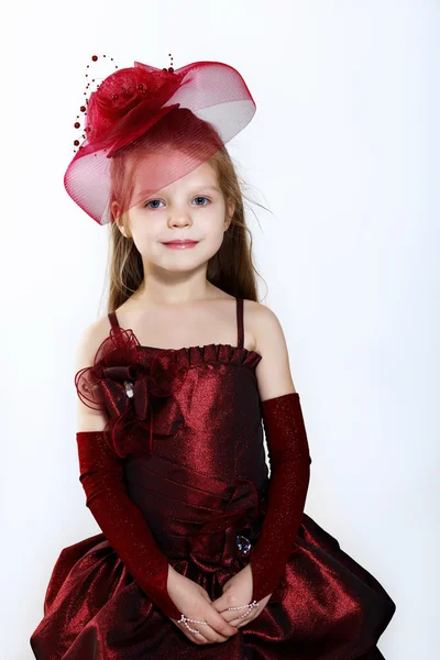 Güzel elbise, küçük kız — Stok fotoğraf