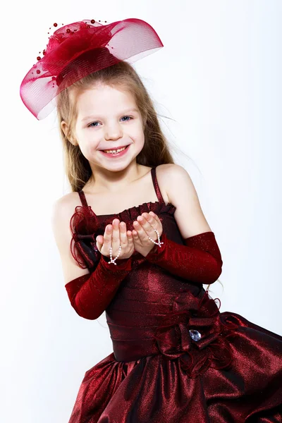 Malá holčička v krásných šatech — Stock fotografie