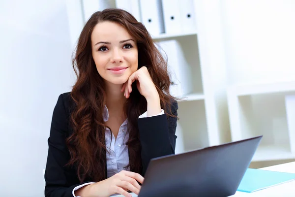 Young busines woman with notebook Royalty Free Stock Photos