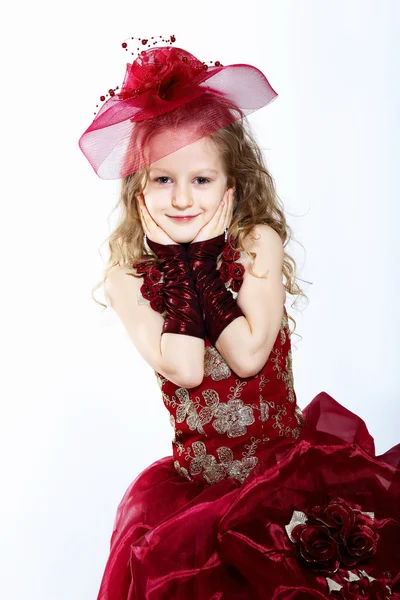 Όμορφο φόρεμα κοριτσάκι — Φωτογραφία Αρχείου