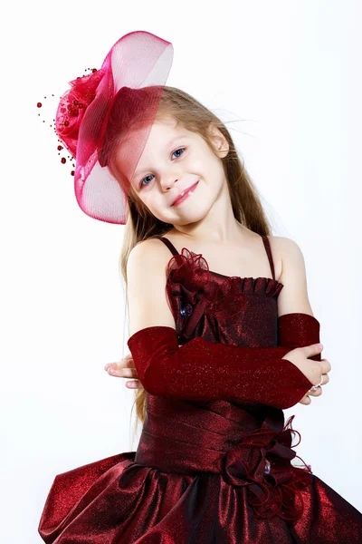 Kislány gyönyörű ruha — Stock Fotó
