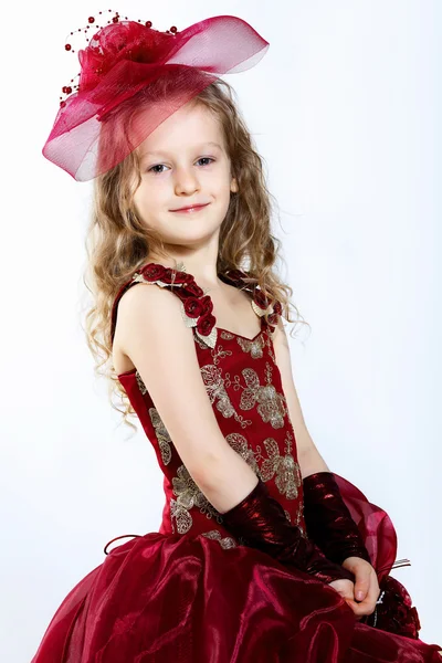 Dziewczynka w piękną sukienkę — Zdjęcie stockowe