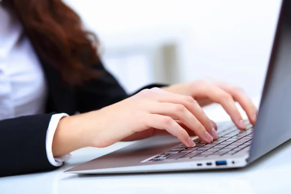 stock image Young busines woman with notebook