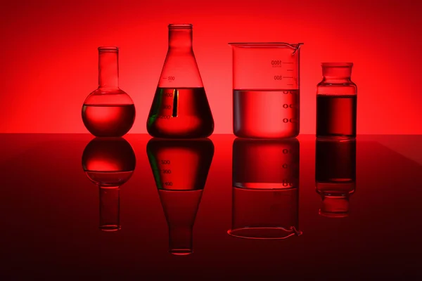 Glazen chemie buizen — Stockfoto