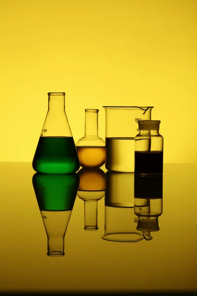 Tubos químicos de vidrio — Foto de Stock