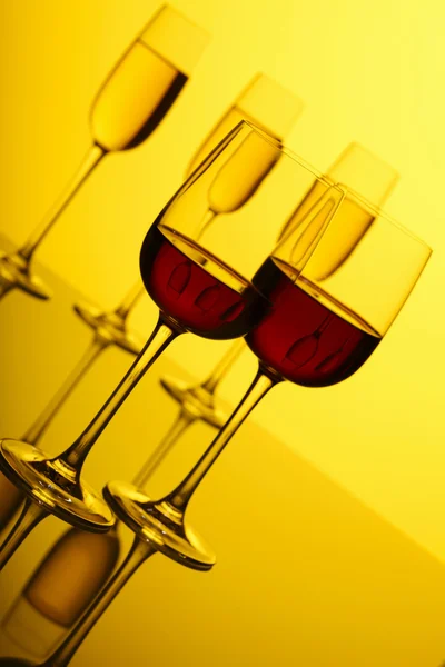 Lunettes avec vin — Photo