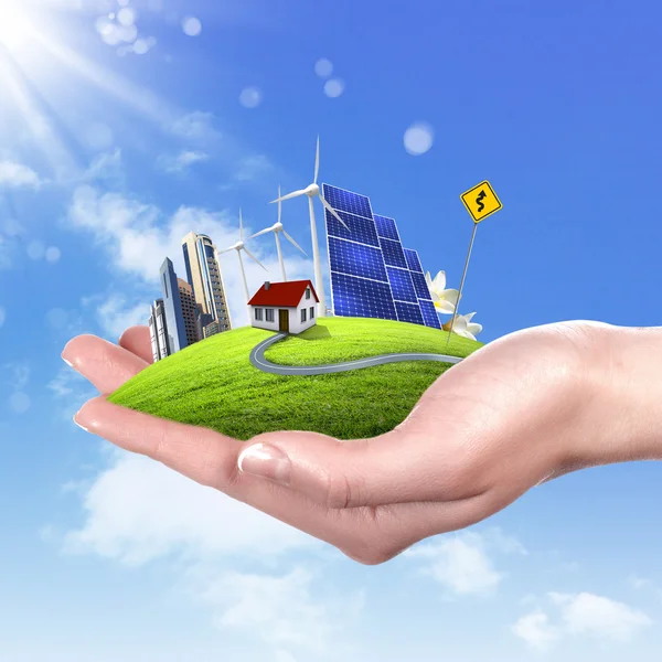 Ekologi och säker energi — Stockfoto