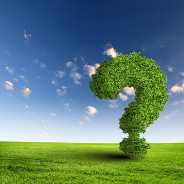 Green grass question mark clipart