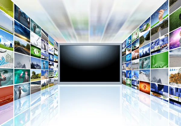 A flat screen television Stock Image