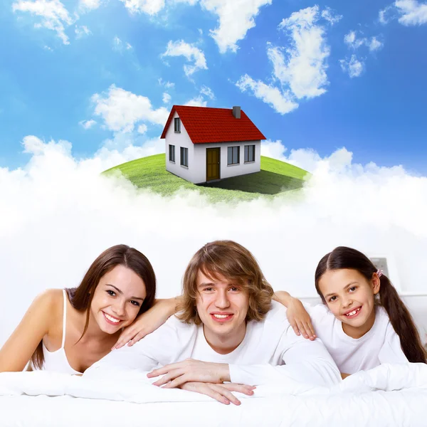 Dreams of young family Stock Image
