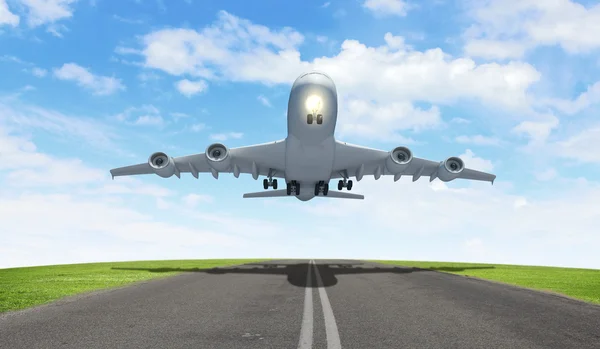 Большой пассажирский самолет — стоковое фото
