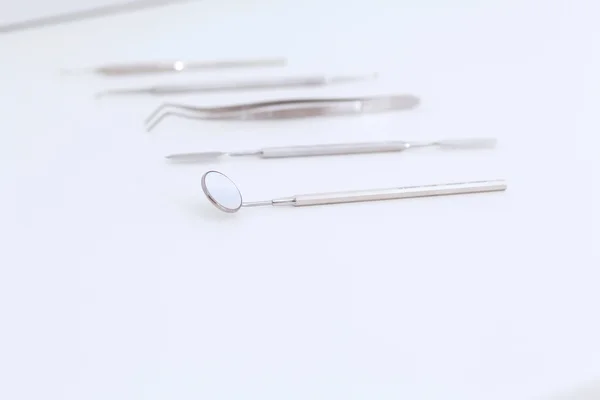 stock image Set of metal dental equipment